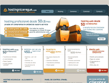Tablet Screenshot of hostingnicaragua.com